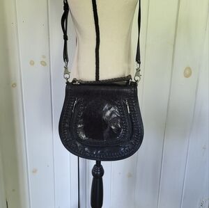 Rebecca Minkoff Vanity Saddle Top Handle Leather Bag